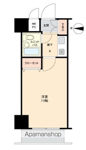 ライオンズマンション大山第6(1K/1階)の間取り写真
