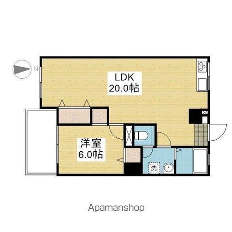 スミタスヴィレッジ空港通Ⅰ(1LDK/1階)の間取り写真