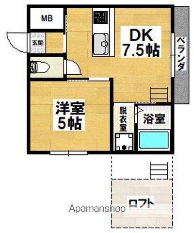 セントピア我孫子(1DK/1階)の間取り写真