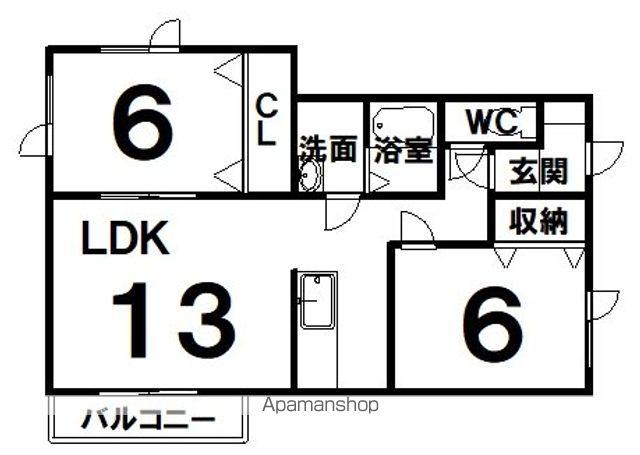 エクステリアI(2LDK/1階)の間取り写真