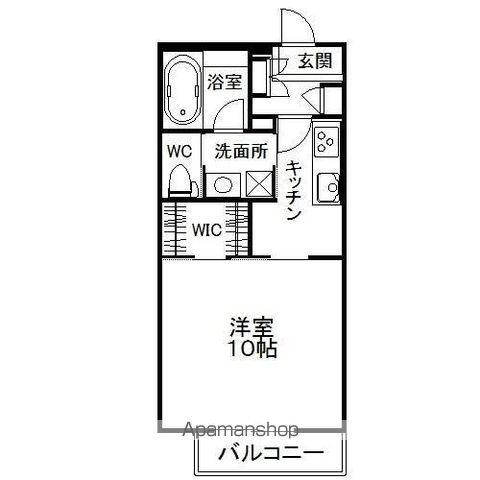 HILLS RESIDENTIAL S15(1K/1階)の間取り写真