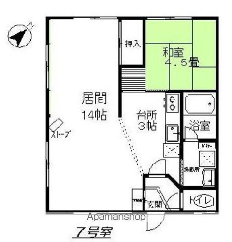 福寿荘(2LDK/2階)の間取り写真