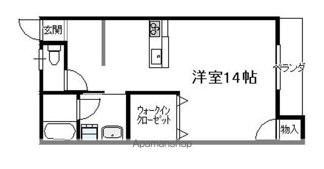 第一ピノキオコーポ西(ワンルーム/1階)の間取り写真