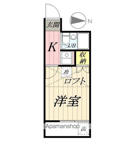 フォルツ谷塚(1K/1階)の間取り写真