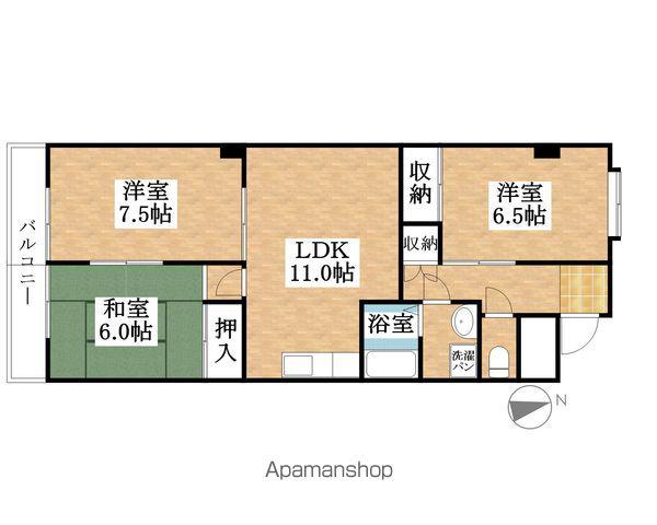 東柴ビル第3(3LDK/2階)の間取り写真