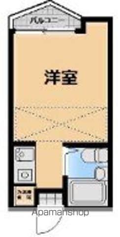 ウィスタリア(ワンルーム/1階)の間取り写真