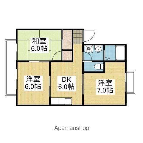 コーポドリーム(3DK/1階)の間取り写真