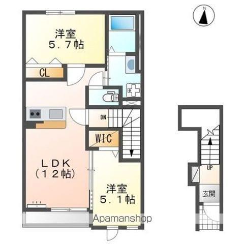 グランツⅡ(2LDK/2階)の間取り写真