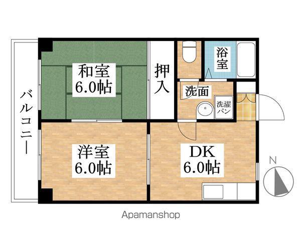アクティQ(2DK/2階)の間取り写真