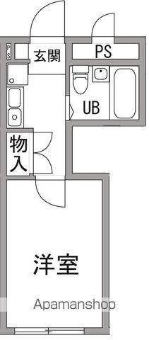 マウスゲートハウス(ワンルーム/1階)の間取り写真