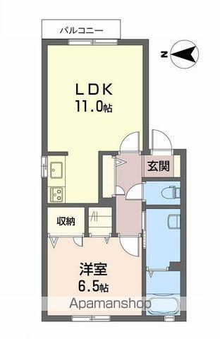 アルカディア辻町A棟(1LDK/2階)の間取り写真