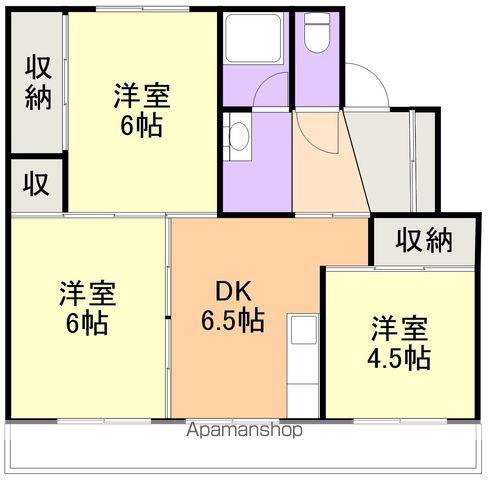 80HILLS八代Ⅱ(3DK/5階)の間取り写真