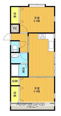 レクエルドⅠ(2DK/1階)の間取り写真