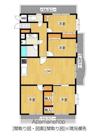 ロマネスク箱崎タワーホームズS棟(4LDK/8階)の間取り写真