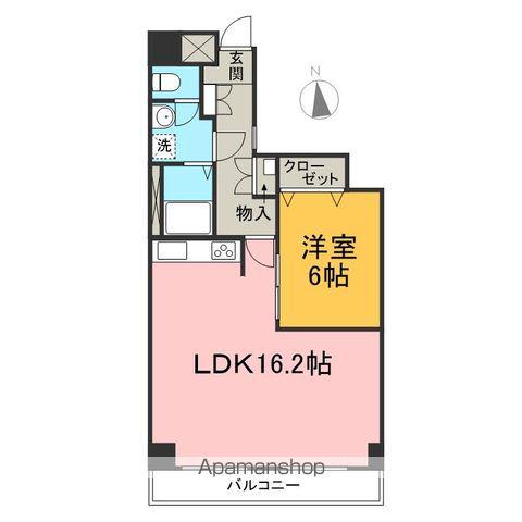 カデンツァ(1LDK/8階)の間取り写真