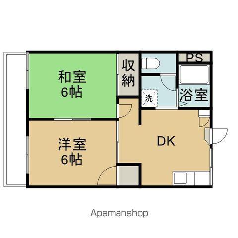 メゾントロア(2DK/1階)の間取り写真