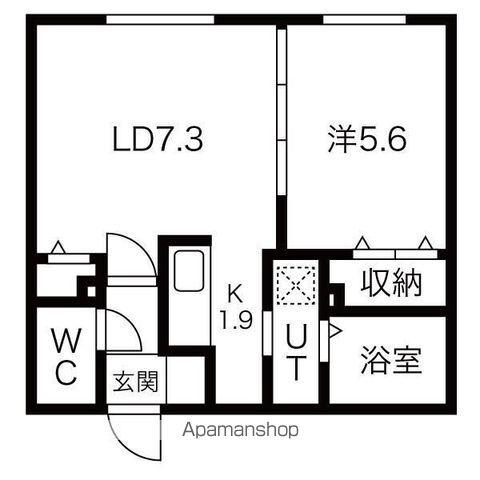 LA LUCE南郷(1LDK/4階)の間取り写真