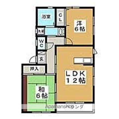 ハイツ木洩れ日(2LDK/2階)の間取り写真