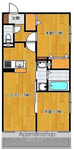 アルバ御笠の森(2LDK/1階)の間取り写真