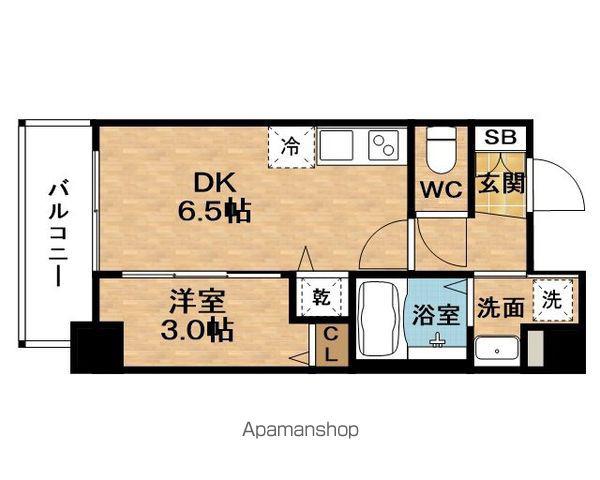 ESLEADRESIDENCETHEGRAND梅田イースト(1DK/8階)の間取り写真