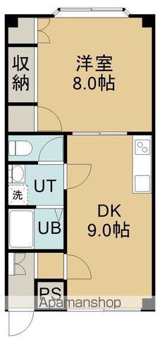 ロイヤルガーデンA(1DK/4階)の間取り写真