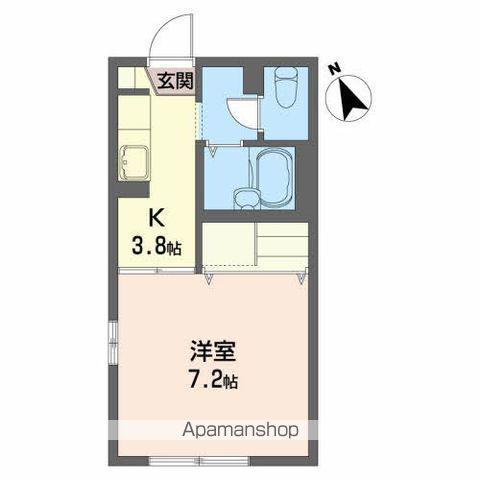 マックス・K(1K/1階)の間取り写真