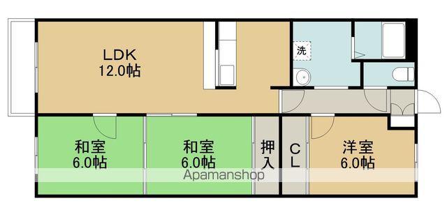 Jステージ高丘(3LDK/3階)の間取り写真