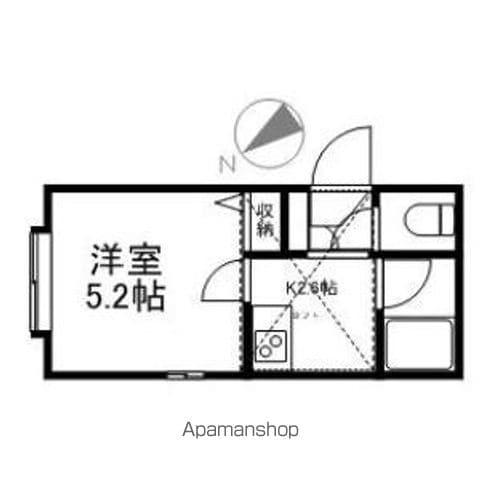 グランフォート光星(1K/2階)の間取り写真