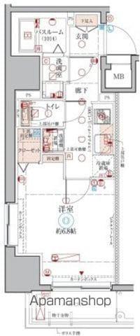 クレヴィスタ元浅草(1K/7階)の間取り写真