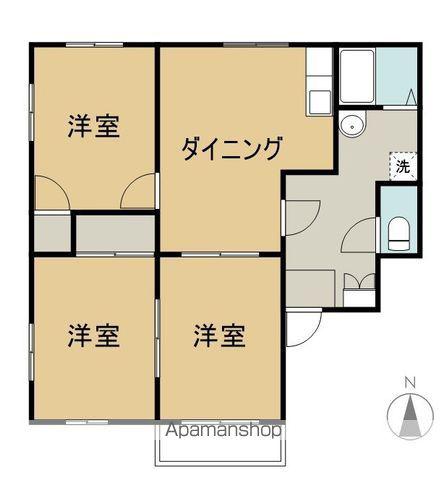 メゾン平成(3LDK/1階)の間取り写真