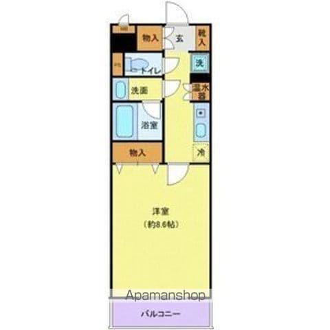 カスタリア勾当台公園(1K/8階)の間取り写真