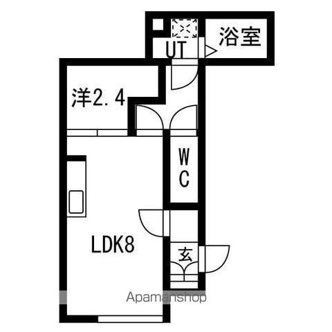 仙台前ルート(1LDK/1階)の間取り写真