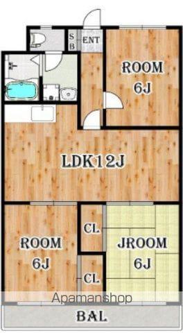 リアライズ新松戸(3LDK/1階)の間取り写真