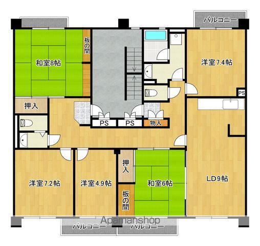  泉北鴨谷台3丁第2(5LDK/5階)の間取り写真