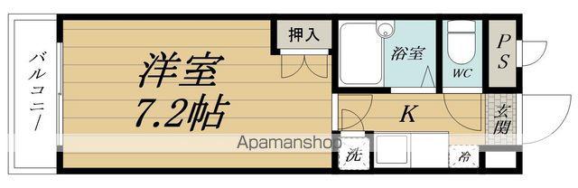 仙台旭ヶ丘ハウス(1K/3階)の間取り写真