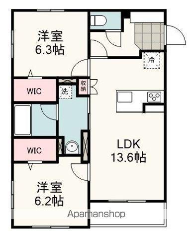 西脇マンション(2LDK/1階)の間取り写真