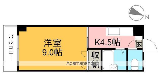 メゾンレーヴ高須(1K/2階)の間取り写真