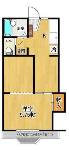 アメニティ亀田(1K/2階)の間取り写真