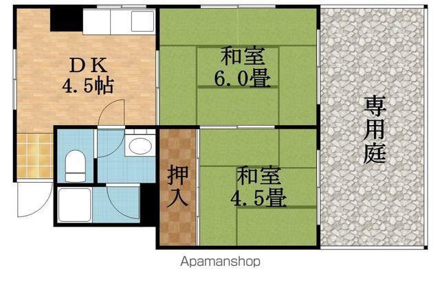 高殿マンション(2DK/1階)の間取り写真