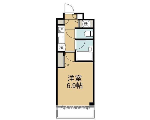 ドゥーエ浦安(1K/4階)の間取り写真