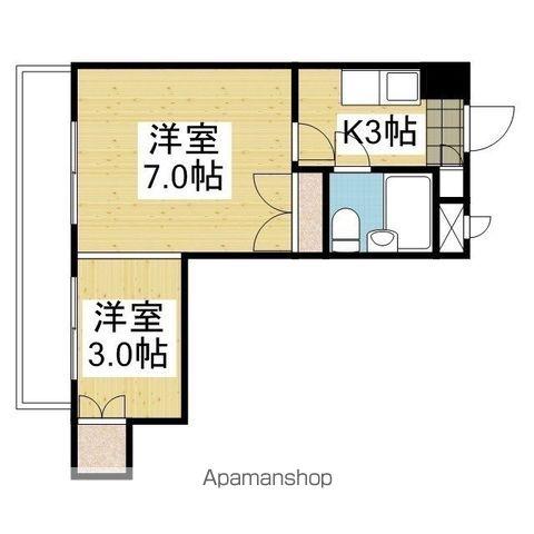 メゾンドルー城北(2K/4階)の間取り写真