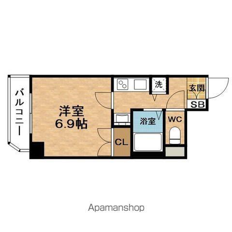 LANDMARKCITYDOSHIN(1K/4階)の間取り写真