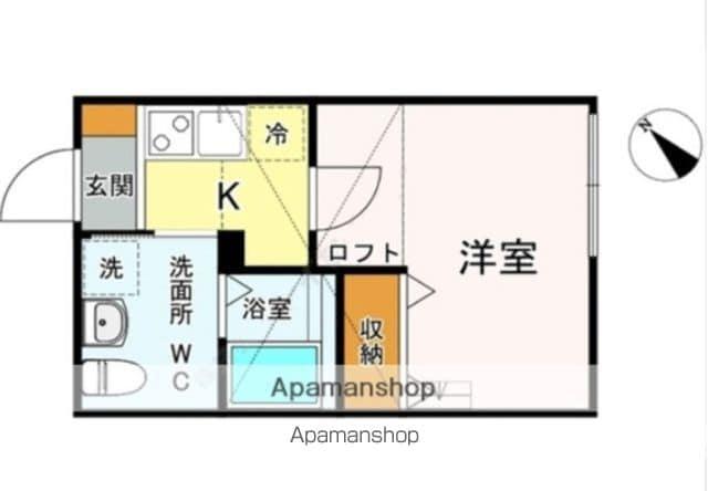 LUMINOUS二俣川(1K/2階)の間取り写真