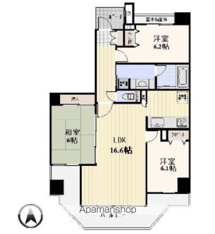 プロスペクト清澄庭園(3LDK/12階)の間取り写真