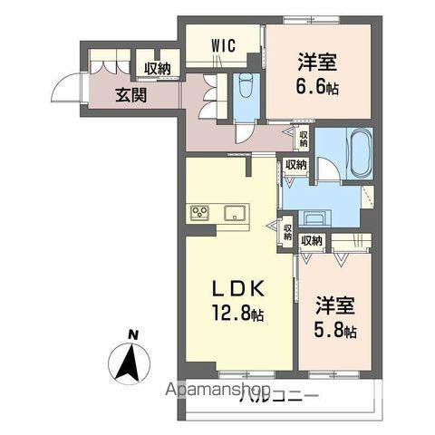 シャーメゾンステージ神明(2LDK/1階)の間取り写真