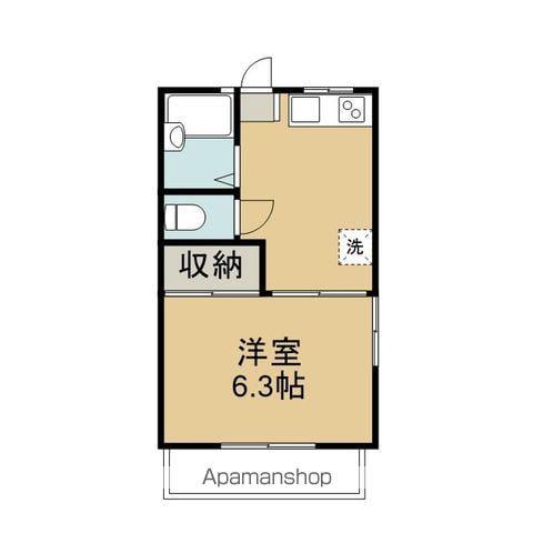 コーポ渋谷(1DK/2階)の間取り写真