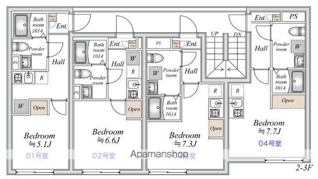 GEMINI志村三丁目(ワンルーム/2階)の間取り写真