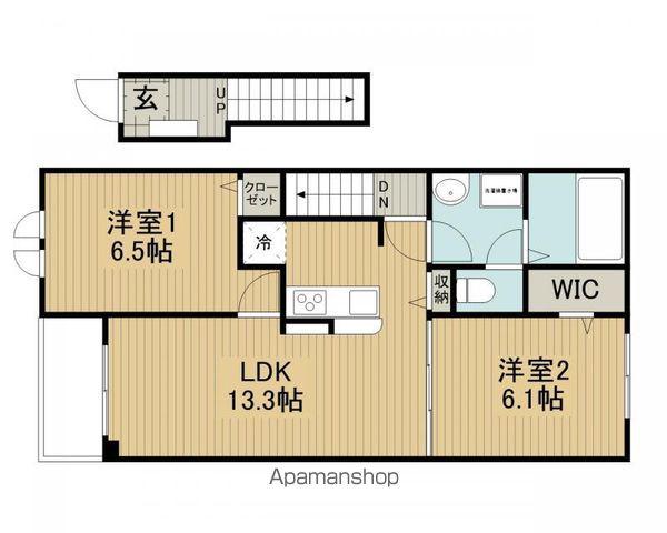 フォレスターナ ココB(2LDK/2階)の間取り写真