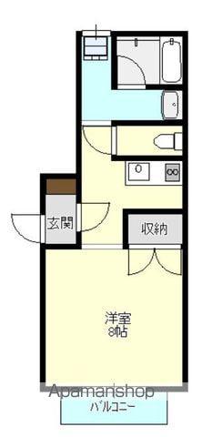 メゾン・プランタニエ2(ワンルーム/2階)の間取り写真