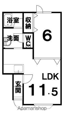 ヴェルディ16(1LDK/1階)の間取り写真